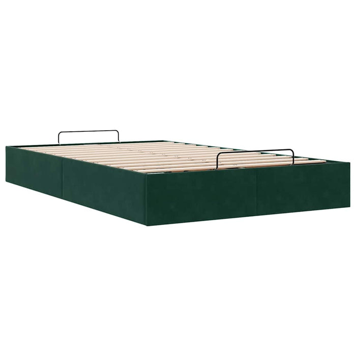 Cadru de pat otoman fără saltea Verde închis 120x190 cm catifea - WALTI WALTI