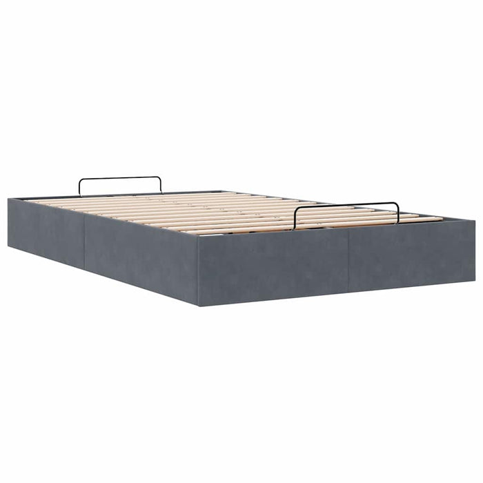 Cadru pat otoman fără saltea Gri închis 120x200 cm catifea - WALTI WALTI