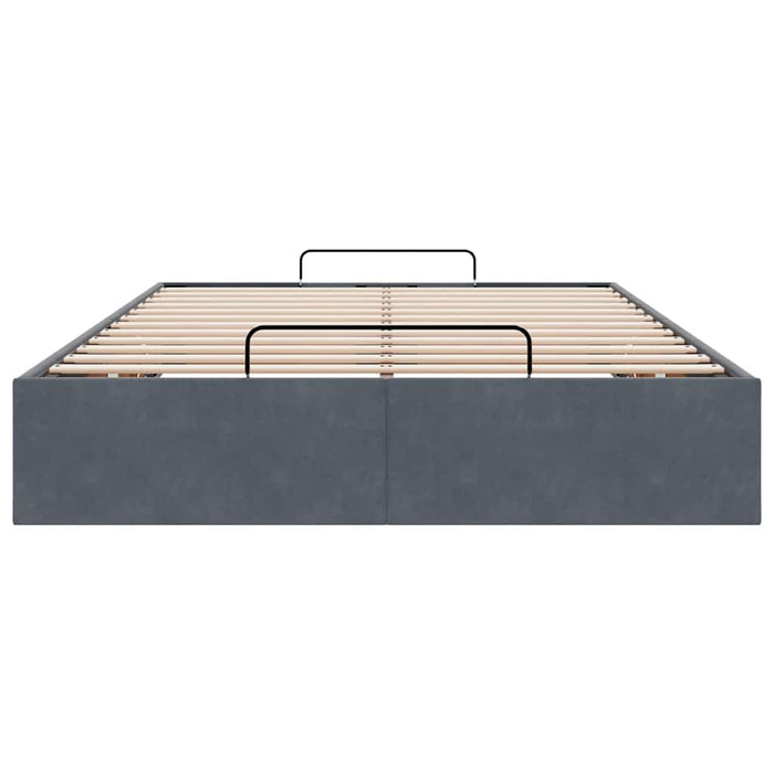 Cadru pat otoman fără saltea Gri închis 120x200 cm catifea - WALTI WALTI