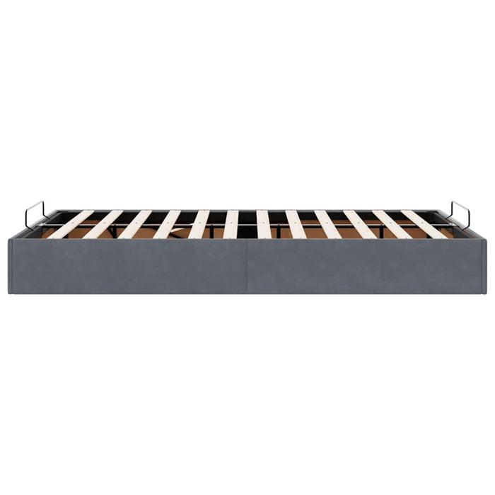 Cadru pat otoman fără saltea Gri închis 120x200 cm catifea - WALTI WALTI
