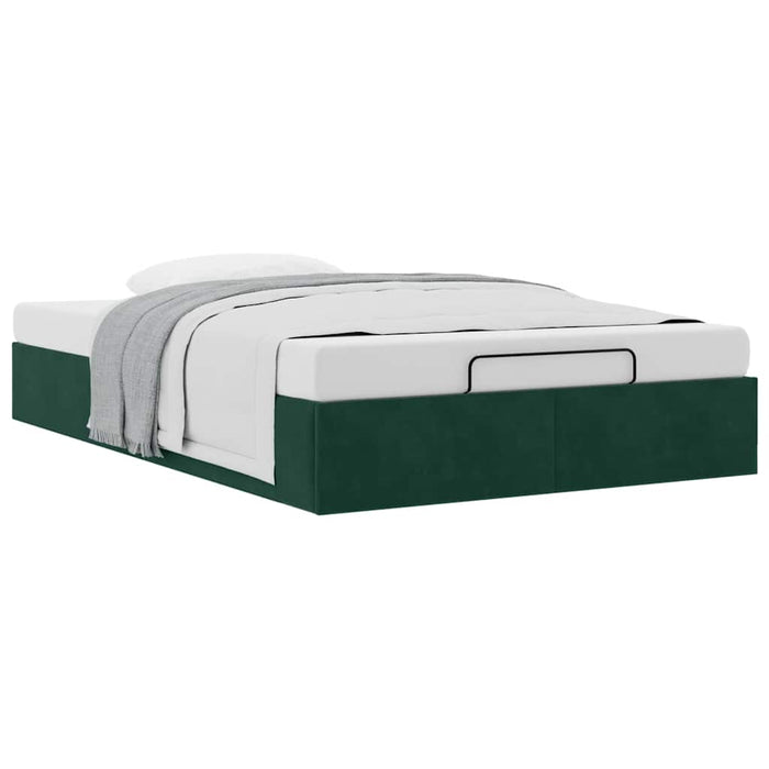 Cadru de pat otoman fără saltea Verde închis 120x200 cm catifea - WALTI WALTI