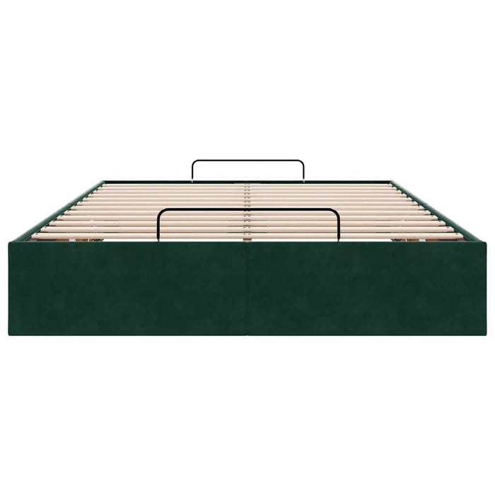 Cadru de pat otoman fără saltea Verde închis 120x200 cm catifea - WALTI WALTI