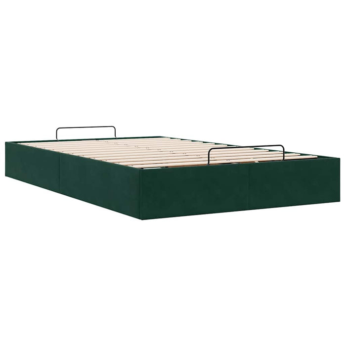 Cadru de pat otoman fără saltea Verde închis 120x200 cm catifea - WALTI WALTI