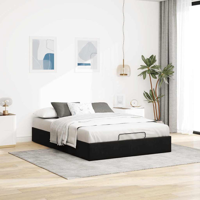 Cadru de pat otoman fără saltea Negru 140x190 cm catifea - WALTI WALTI