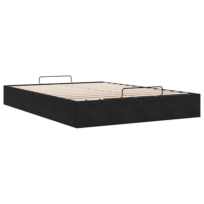 Cadru de pat otoman fără saltea Negru 140x190 cm catifea - WALTI WALTI
