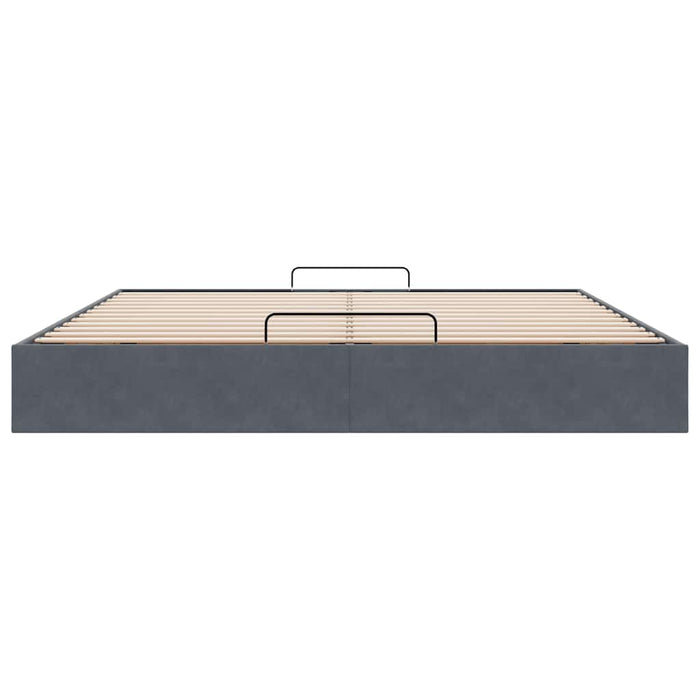 Cadru pat otoman fără saltea Gri închis 180x200 cm catifea - WALTI WALTI