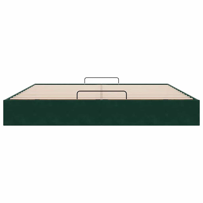Cadru de pat otoman fără saltea Verde închis 180x200 cm catifea - WALTI WALTI