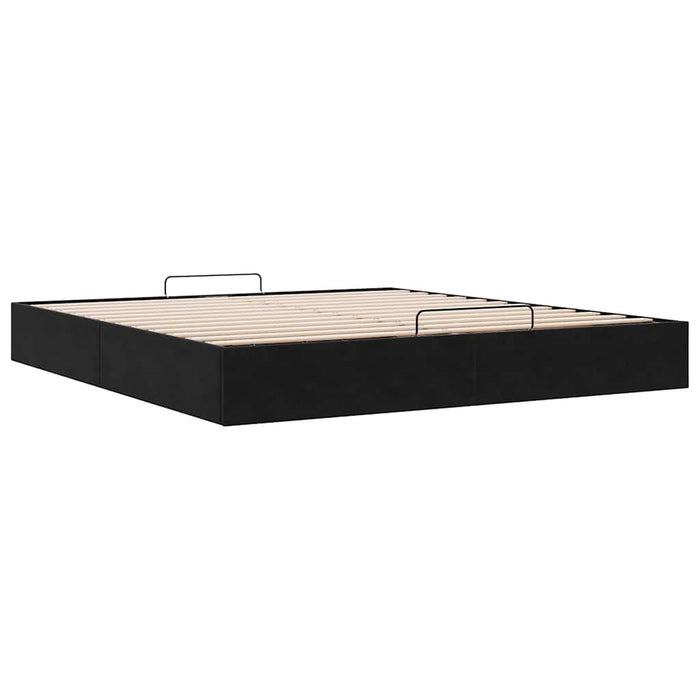 Cadru de pat otoman fără saltea Negru 200x200 cm catifea - WALTI WALTI