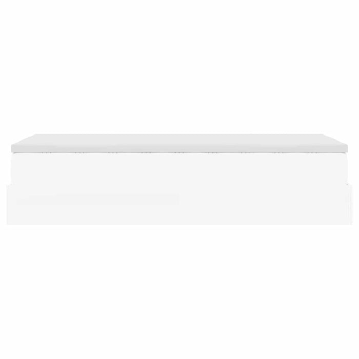 Cadru de pat otoman cu saltea alb 90x190cm piele artificială - WALTI WALTI
