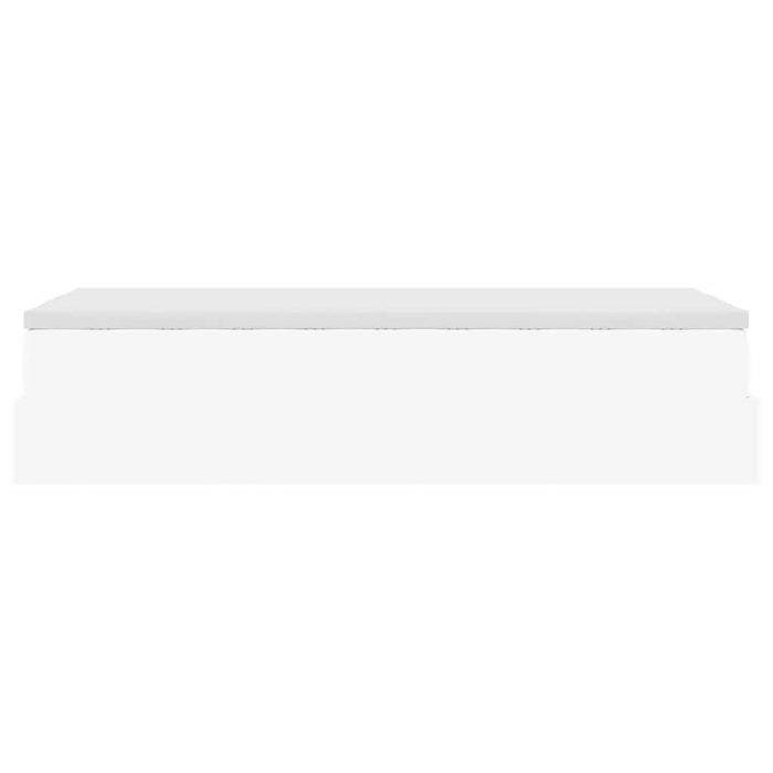 Cadru de pat otoman cu saltea alb 90x200cm piele artificială - WALTI WALTI