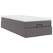 Cadru de pat otoman cu saltea gri 90x200cm piele artificială - WALTI WALTI