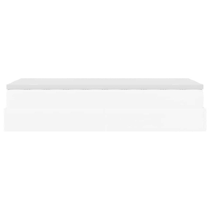 Cadru de pat otoman cu saltea alb 100x200cm piele artificială - WALTI WALTI