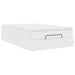Cadru de pat otoman cu saltea alb 120x190 cm piele artificială - WALTI WALTI