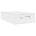 Cadru de pat otoman cu saltea alb 120x190 cm piele artificială - WALTI WALTI