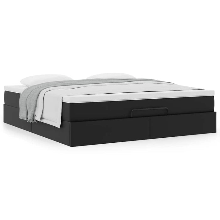 Cadru de pat otoman saltele Negru 180x200cm piele artificială - WALTI WALTI