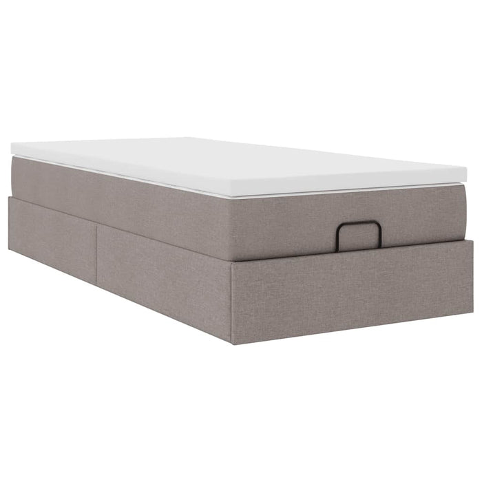 Cadru de pat otoman cu saltea Taupe 80x200cm Material - WALTI WALTI