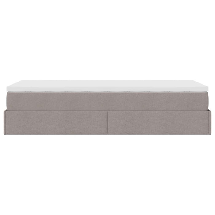 Cadru de pat otoman cu saltea Taupe 80x200cm Material - WALTI WALTI