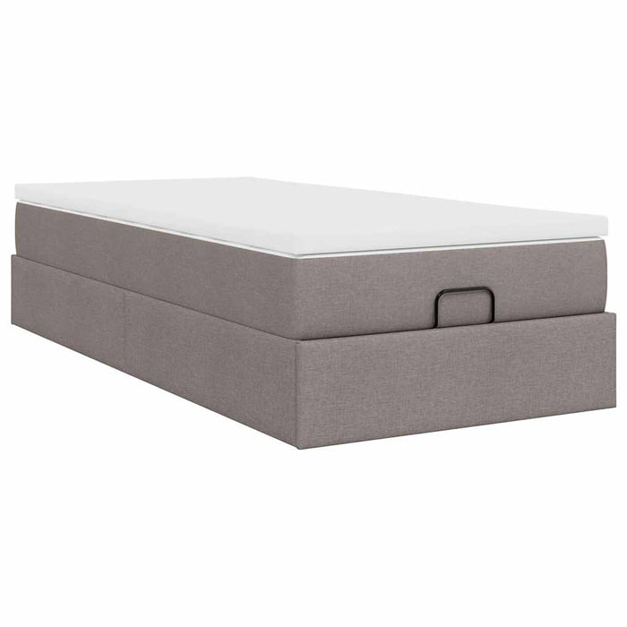 Cadru de pat otoman cu saltea Taupe 90x190cm Material - WALTI WALTI