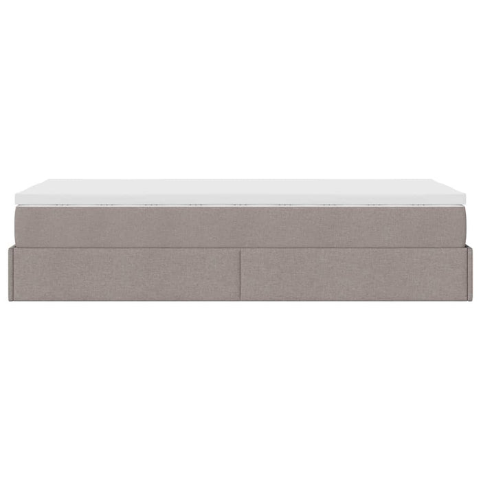 Cadru de pat otoman cu saltea Taupe 90x200cm Material - WALTI WALTI