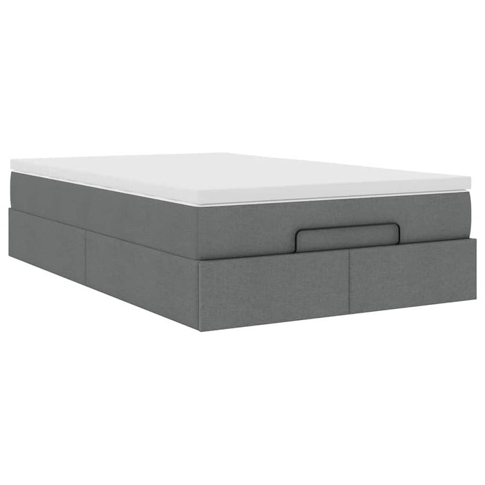Cadru pat otoman cu saltea țesătură gri închis 120x200 cm - WALTI WALTI