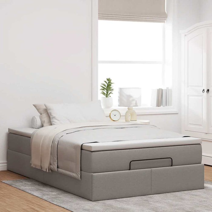 Cadru de pat otoman cu saltea Taupe 120x200cm Material - WALTI WALTI
