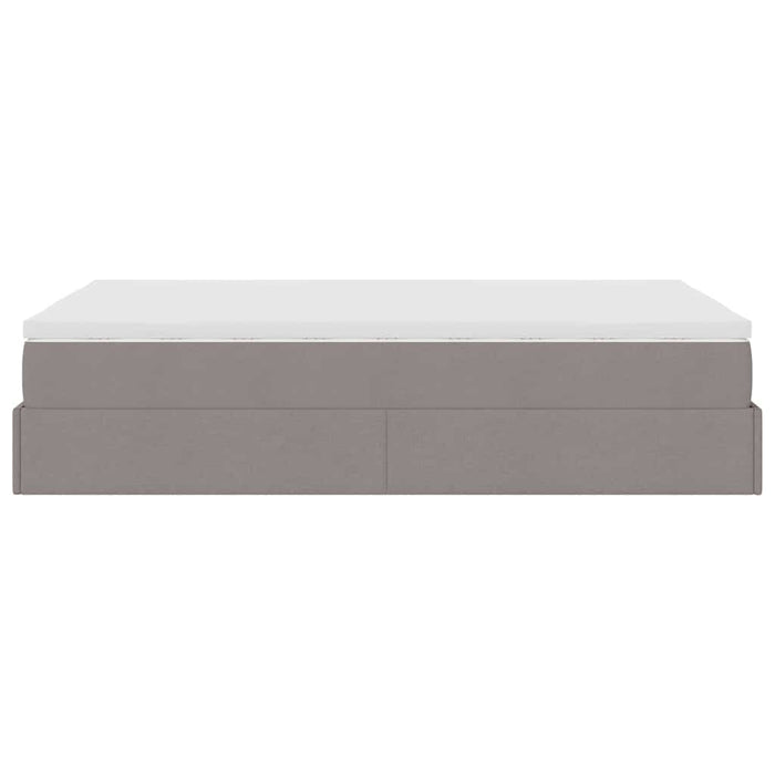 Cadru de pat otoman cu saltea Taupe 120x200cm Material - WALTI WALTI