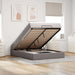 Cadru de pat otoman cu saltea Taupe 140x190cm Material - WALTI WALTI