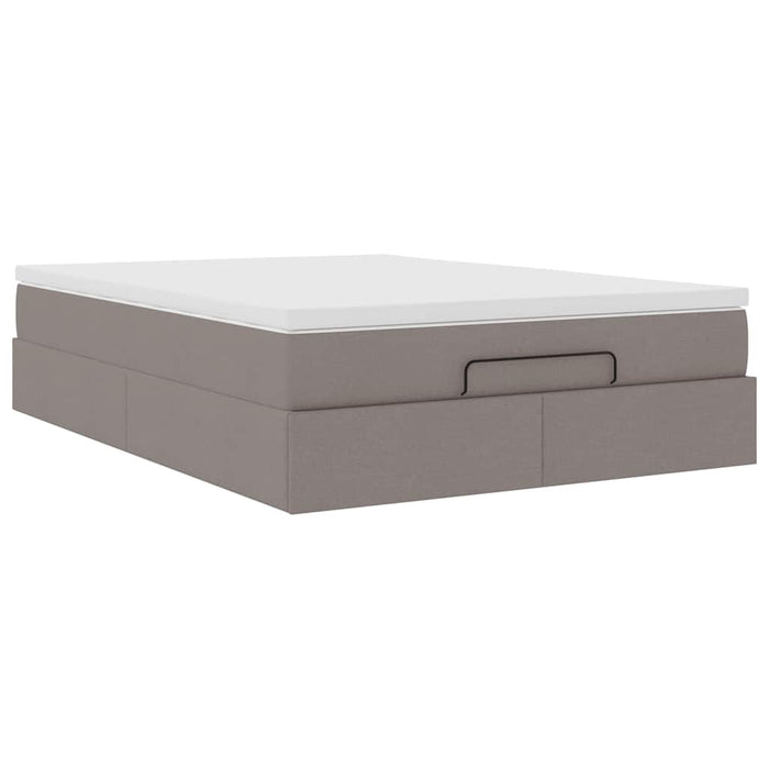 Cadru de pat otoman cu saltea Taupe 140x200cm Material WALTI