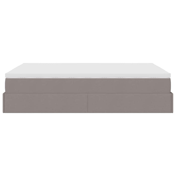 Cadru de pat otoman cu saltea Taupe 140x200cm Material WALTI