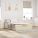 Cadru de pat otoman cu saltea crem 140x200cm stofa - WALTI WALTI