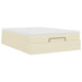 Cadru de pat otoman cu saltea crem 140x200cm stofa - WALTI WALTI
