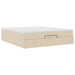 Cadru de pat otoman cu saltea crem 160x200cm stofa - WALTI WALTI