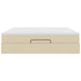 Cadru de pat otoman cu saltea crem 160x200cm stofa - WALTI WALTI