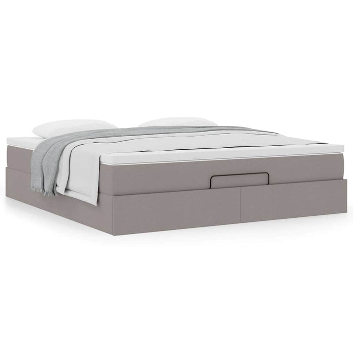 Cadru de pat otoman cu saltea Taupe 180x200cm Material - WALTI WALTI