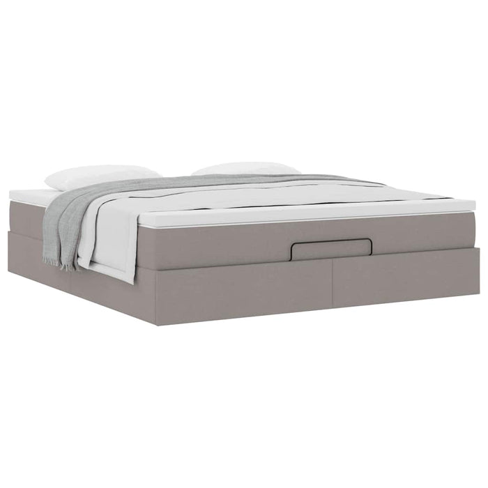 Cadru de pat otoman cu saltea Taupe 180x200cm Material - WALTI WALTI