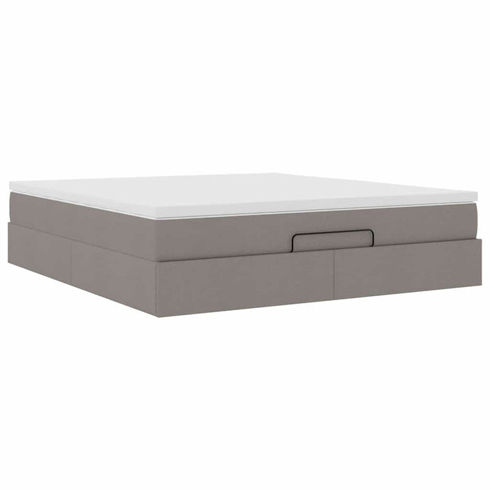 Cadru de pat otoman cu saltea Taupe 180x200cm Material - WALTI WALTI