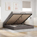 Cadru de pat otoman cu saltea Taupe 180x200cm Material - WALTI WALTI