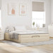Cadru de pat otoman cu saltea crem 180x200cm stofa - WALTI WALTI