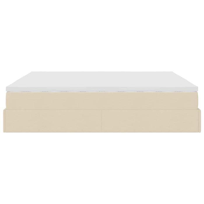 Cadru de pat otoman cu saltea crem 180x200cm stofa - WALTI WALTI