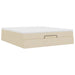 Cadru de pat otoman cu saltea crem 180x200cm stofa - WALTI WALTI