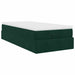 Cadru de pat otoman cu saltea verde închis 90x190cm catifea - WALTI WALTI