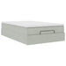 Pat otoman cu saltea Gri deschis 120x190 cm catifea - WALTI WALTI