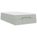 Pat otoman cu saltea Gri deschis 120x190 cm catifea - WALTI WALTI