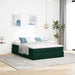 Cadru de pat otoman cu saltea verde închis 140x190cm catifea - WALTI WALTI