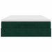 Cadru de pat otoman cu saltea verde închis 140x190cm catifea - WALTI WALTI