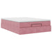 Cadru de pat otoman cu saltea roz 140x190cm catifea - WALTI WALTI