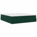 Cadru de pat otoman cu saltea verde închis 160x200cm catifea - WALTI WALTI