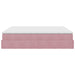 Cadru de pat otoman cu saltea roz 160x200cm catifea - WALTI WALTI
