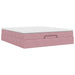 Cadru de pat otoman cu saltea roz 160x200cm catifea - WALTI WALTI