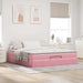 Cadru de pat otoman cu saltea roz 180x200cm catifea - WALTI WALTI